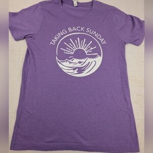 Taking Back Sunday Purple Concert Tee Size Large